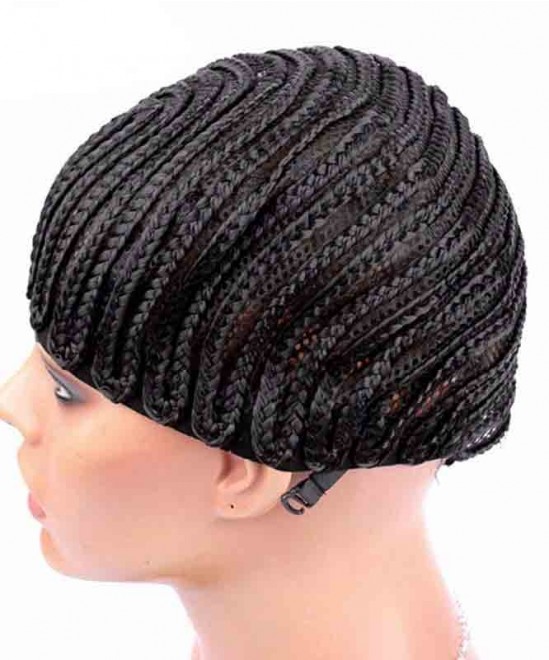 Dolago Cornrows Wig Cap With Adjustable Strap Easier To Sew In For Loss Hair