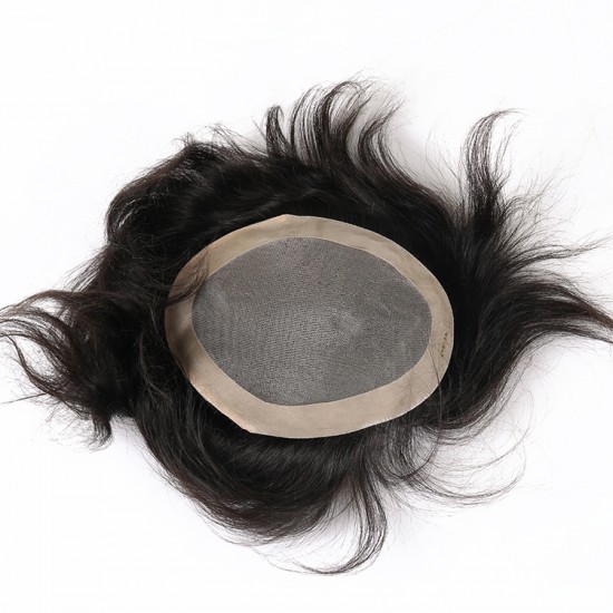 Dolago Mono Base Replacement Human Hair Men Toupee For Bald Human Hair Toupee