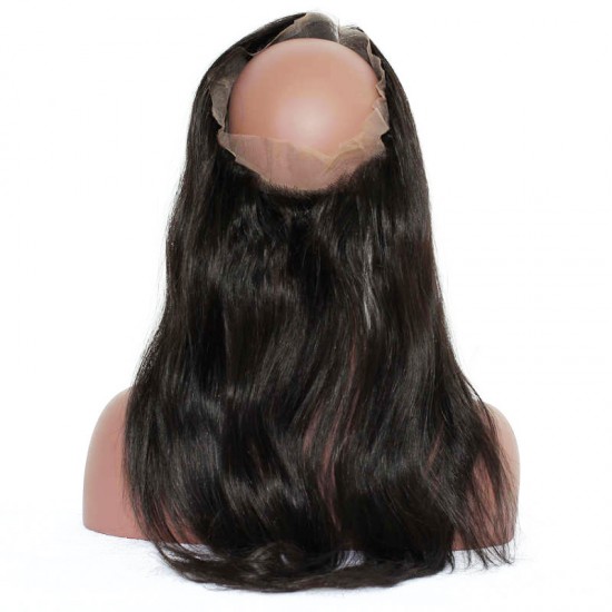 Dolago Straight Brazilian Remy Human Hair 360 Lace Frontal With Natural Hairline