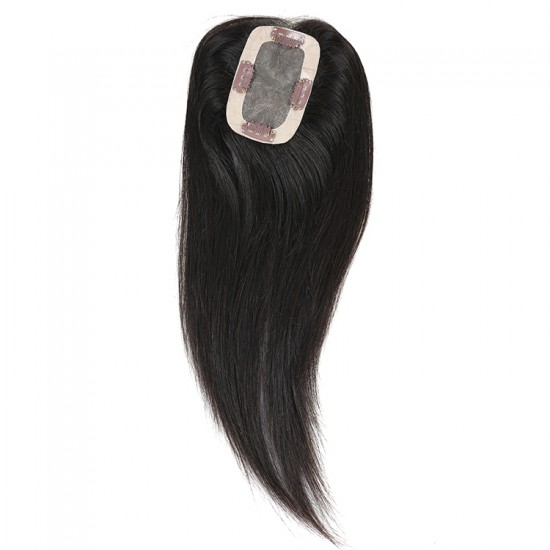 Dolago Clip In Toupee Hairpieces For Women Straight 2.5X4 Brazilian Virgin Hair