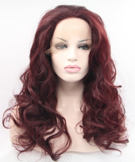 Dolago Crimson Color Body Wave Synthetic Wig