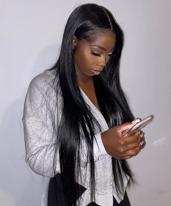 Dolago Hair Wigs Straight Full Lace Wigs 180% Density Brazilian Human Virgin Hair Wigs Pre Plucked With Baby Hair For Black Women