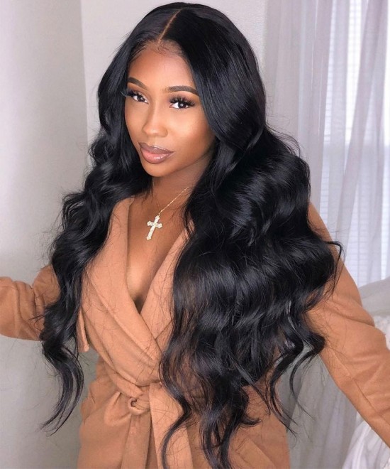 Dolago Natural Body Wave 13x6 Lace Front Wigs For Black Women 250% High Density 10A Brazilian Glueless Human Hair Lace Frontal Wigs Pre Plucked With Baby Hair For Sale Online 