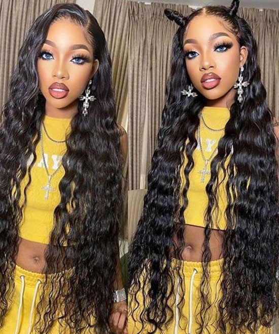 Dolago Natural 130% Loose Wave Front Lace Wigs Human Hair Pre Plucked For Sale Glueless 13x4 Lace Front Wigs With Baby Hair For Black Women High Quality Frontal Transparent Lace Wigs Pre Bleached Online 