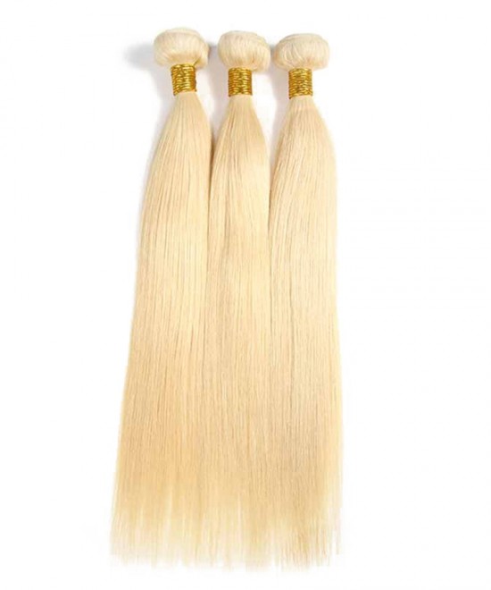 Dolago Straight 613 Blonde Brazilian Virgin Hair Bundles 100% Human Hair Weave 