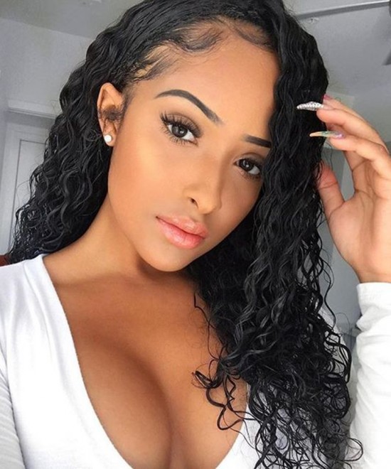Dolago Hair Wigs Water Wave 300% High Density Lace Front Wigs For Black Women Brazilian Human Hair Wigs Pre Plucked With Baby Hair