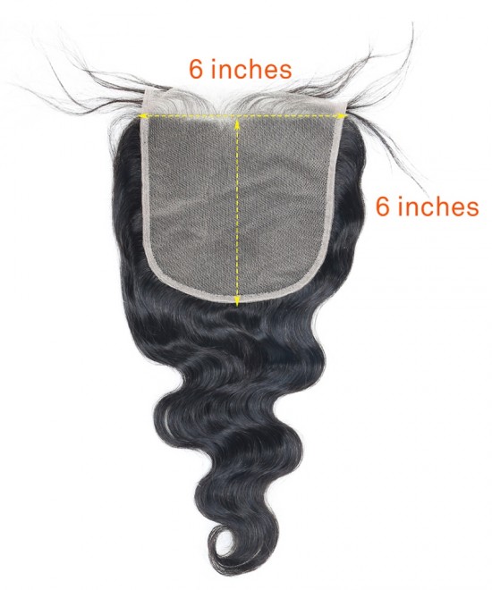 Dolago Brazilian Virgin Hair Body Wave Human Hair Lace Closure 6x6 Lace Size