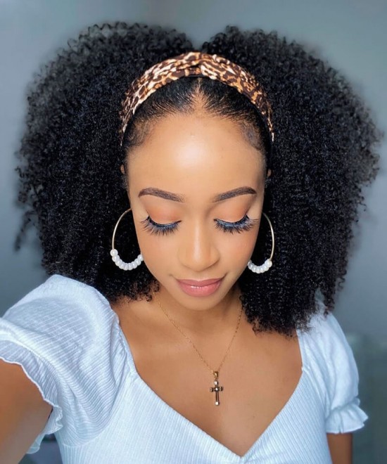 Afro kinky curly transparent full lace wigs with baby hair pre plucked