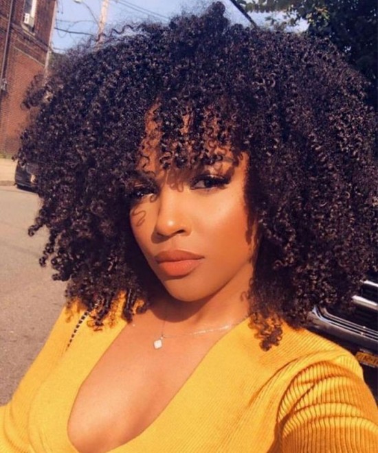 Dolago Afro Kinky Curly 360 Lace Frontal Human Hair Wigs For Black ...