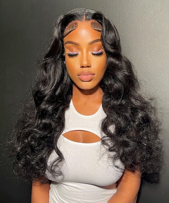 Dolago 4x4 HD Swiss Lace Closure Wig 250% Body Wave Real HD Crystal Closure Wigs Human Hair For Black Women Glueless Side Part Closure Wig With Undetectable Hairline Free Shipping