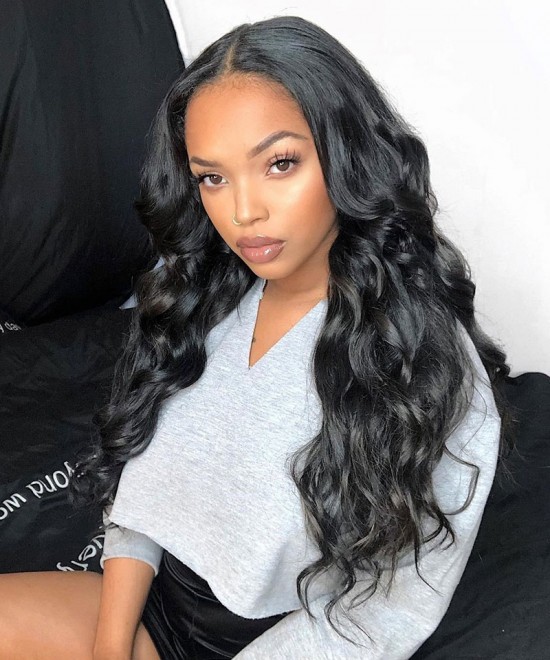 Dolago Hair Body Wave U Part Wig For Sale Natural Hair For Black Women Body Wave U Part Wig For Sale Natural Hair With Baby Hair 250% Density Cheap U Part Human Hair None Lace Wigs For Black Women 