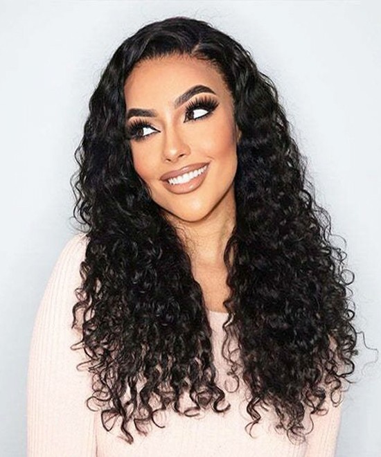 Dolago HD Water Wave 13x4 Lace Front Wig Pre Plucked With Invisible Hairline Cheap Natural Wave 150% Brazilian Human Hair Front Lace Wigs For Black Women Glueless Frontal Wigs With Baby Hair Pre Bleached Online