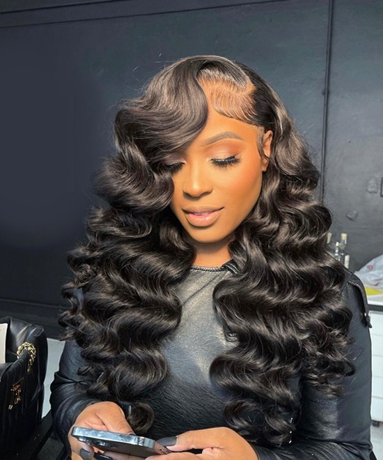 Dolago High Quality Loose Deep Wave Lace Front Human Hair Wigs For Black Women 150% Glueless 13x6 Lace Front Wigs With Baby Hair Natural Braided Frontal Wigs For Sale Online Shop