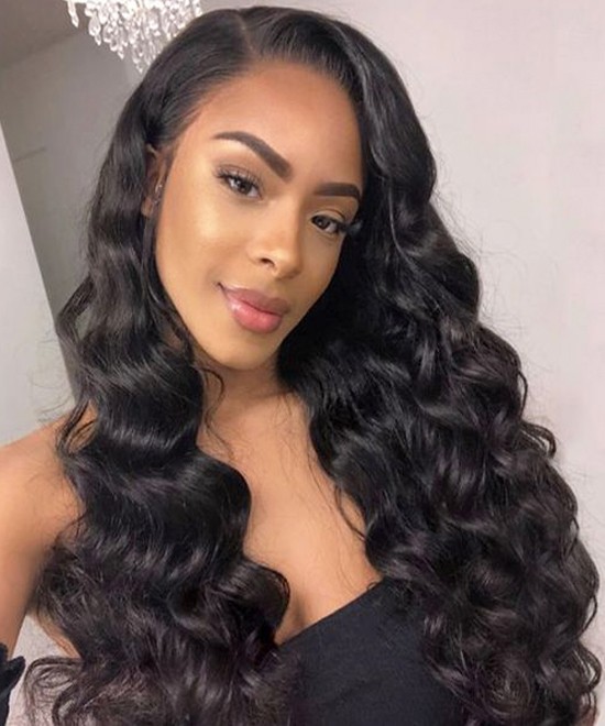 Dolago Best Loose Wave Wigs 13x4 Lace Front Wigs Human Hair For Black Women Girls 180% Brazilian Wavy Front Lace Wigs Pre Plucked For Sale Glueless Frontal Wigs With Natural Hairline Pre Bleached Online Store