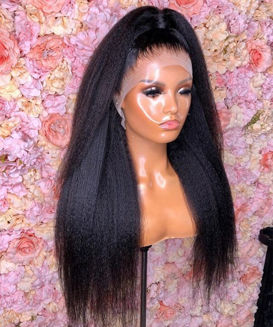 Kinky Straight T Part Human Hair Wigs For Women For Sale