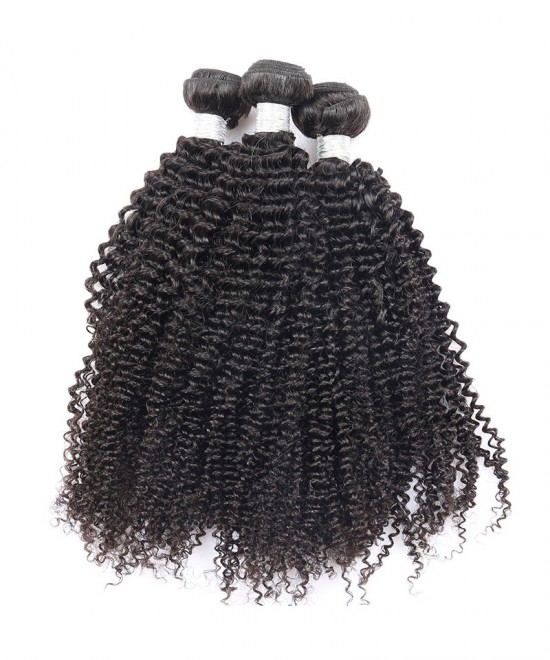 Dolago Kinky Curly 100% Human Hair Bundles Natural Color