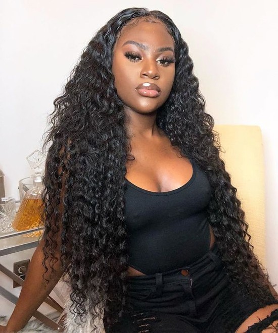 Dolago 150% Glueless Braided HD Lace Front Deep Wave Wigs With Baby Hair High Quality Wavy Transparent Front Lace Wigs Pre Plucked For Black Women Best Brazilian Frontal Wigs With Natural Hairline For Sale 