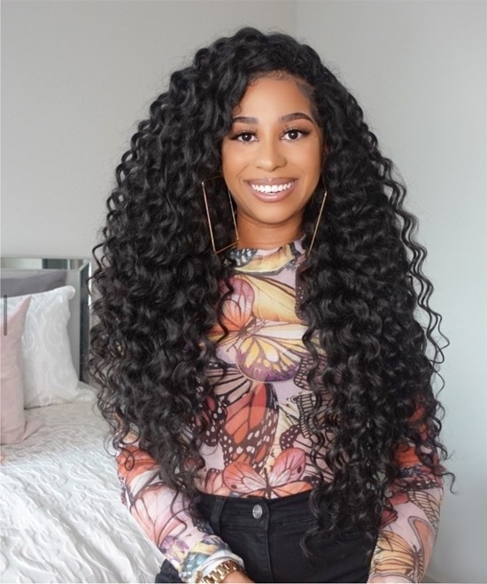 Dolago High Quality Deep Wave 13x6 HD Lace Front Wigs Pre Plucked 250% Brazilian HD Transparent Frontal Human Hair Wigs With Baby Hair Glueless Invisible Lace Wig Can Be Dyed For Sale Online