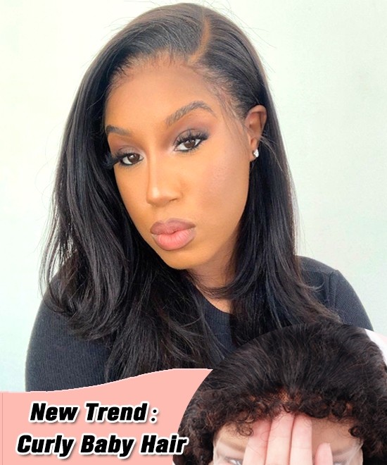 Dolago Light Yaki Straight 13x6 Lace Front Brazilian Human Hair Wig With Curly Baby Hair 150% High Quality Glueless Front Transparent Lace Wigs Pre Plucked For Black Women Natural Frontal Wigs With Invisible Hairline