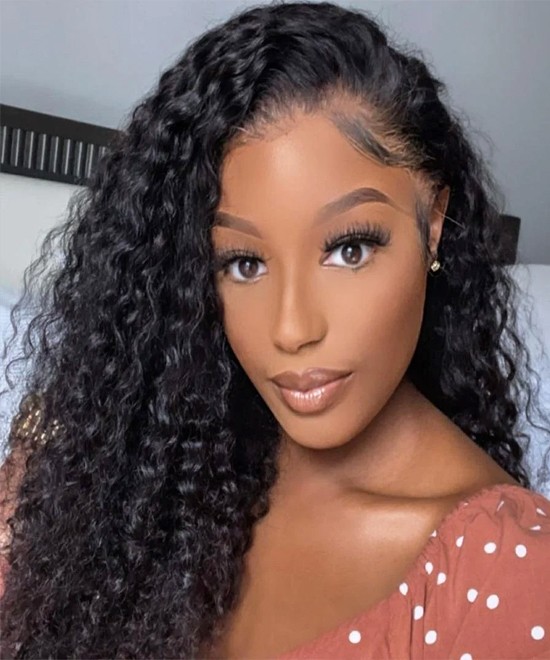 Dolago 150% High Quality Loose Curly 360 Lace Human Hair Wig Pre Plucked For Black Women Brazilian Curly 360 HD Transparent Lace Wig With Baby Hair For Sale Glueless 360 Full Lace Wigs With Ponytail Hairstyle 