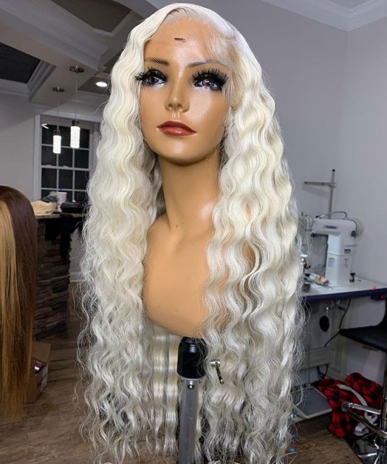 613 blonde colored Loose Wave Human Hair Wigs For Sale 