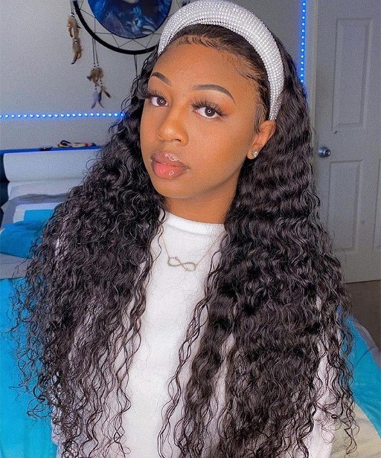 Best cheap headband wigs natural hair African American For Black Women