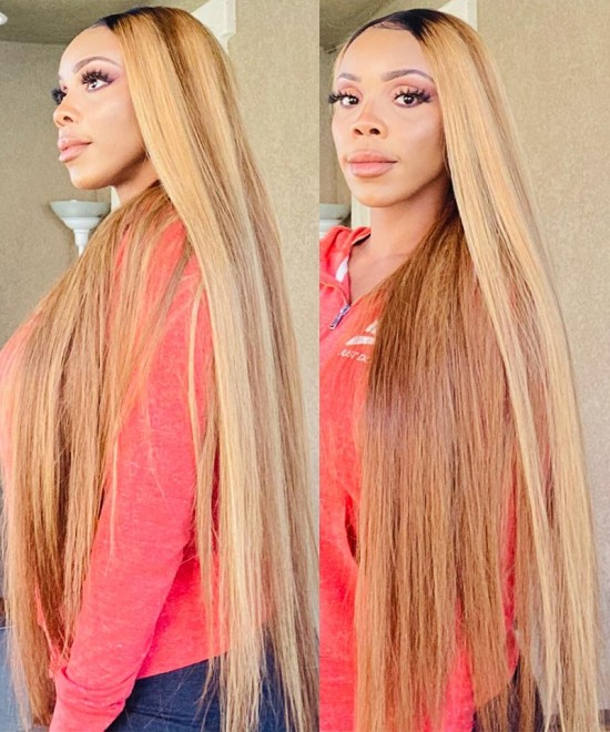  Highlight 360 Lace Frontal Wig Pre Plucked With Baby Hair