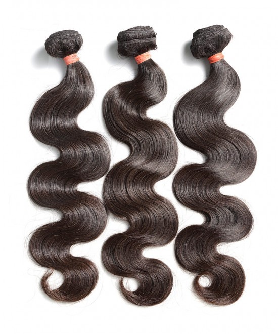 Brazilian Body Wave Hair Extensions 100% Remy Human Hair Weave Bundles Natural Color 