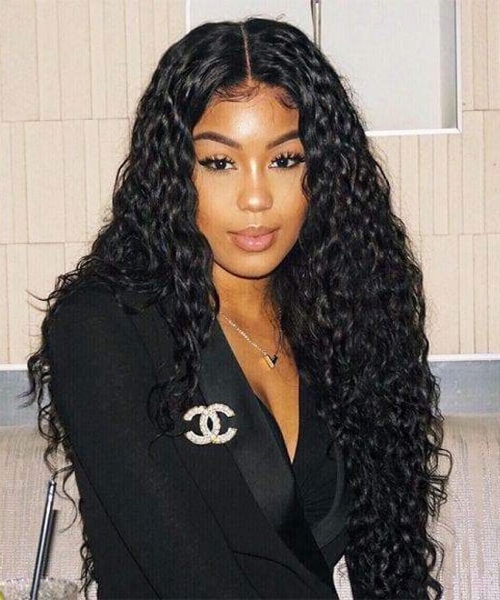 Dolago High Quality 13x6 HD Lace Front Water Wave Wigs Pre Plucked For Sale Online Natural Wave Brazilian Front Lace Human Hair Wig For Black Women 180% Glueless HD Lace Frontal Wigs With Natural Hairline Online