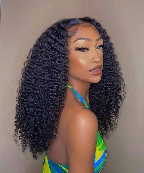 Dolago 130% 3B 3C Kinky Curly Lace Front Wig Human Hair For Black Women High Quality Glueless Lace Frontal Wigs Pre Plucked With Baby Hair Best Curly Front Lace Wig Pre Bleached For Sale Online