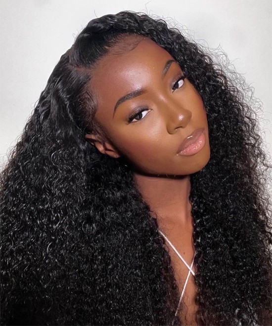 RLC HD Human Hair Lace Frontal Wigs For Black Women 250% High Density Invisible HD 13x6 Lace Front Human Hair Wig For Sale Glueless Deep Curly Undetectable Transparent Frontal Wigs With Baby Hair Pre Plucked