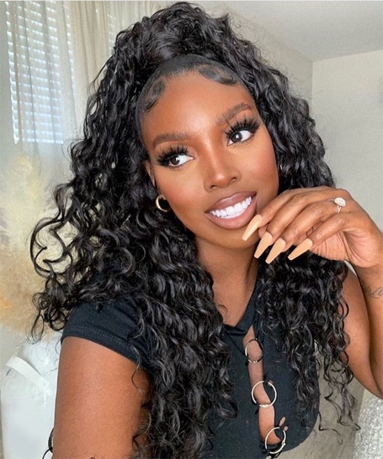 Dolago Loose Curly HD 13x6 Lace Front Wigs With Invisible Knots For Sale 250% HD Lace Frontal Wigs With Baby Hair For Black Women Girls Brazilian Front Lace Human Hair Wigs Pre Plucked With Cheap Price Online   