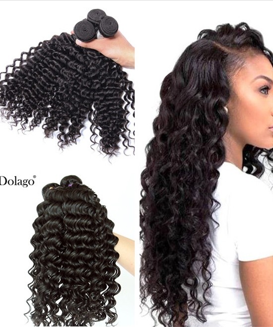 Dolago Best Remy Deep Wave Human Hair Bundles For Women Brazilian Real Weft Human Hair Sale Online Cheap Bundle Braiding Hair Vendors With Wholesale Price 