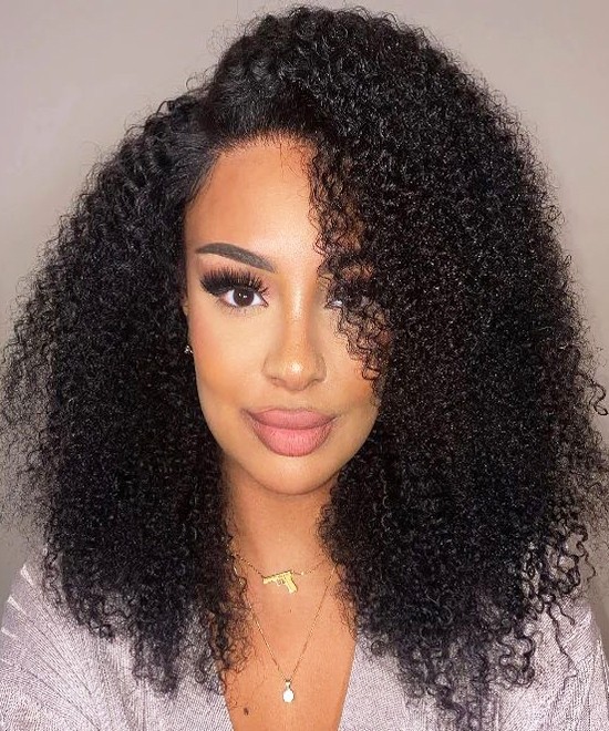 Dolago 180% 4B 4C Afro Kinky Curly Human Hair Hull Lace Wig For Women Natural Glueless American Curly Full Lace Human Hair Wig With Baby Hair For Sale Brazilian Full Lace Wig Pre Plucked Free Shipping