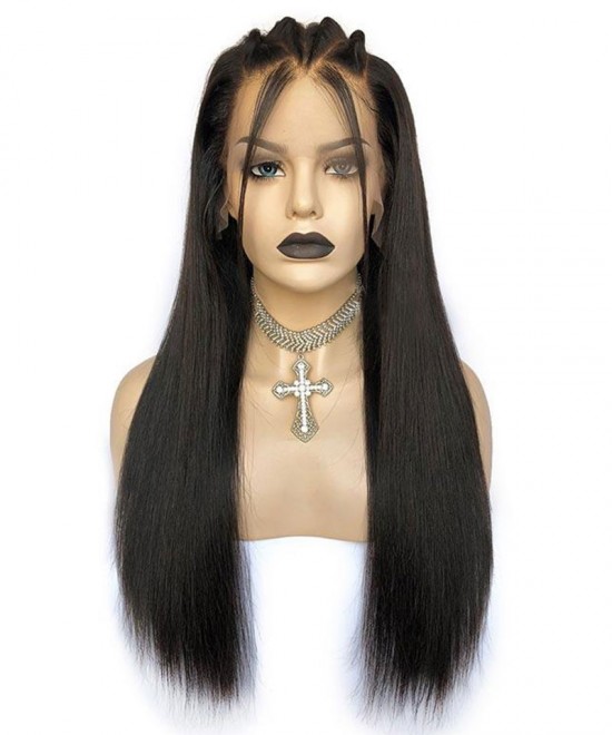 Kinky Straight Hair Wigs 13X2 New Lace Part Human Hair Wigs For Black Women 