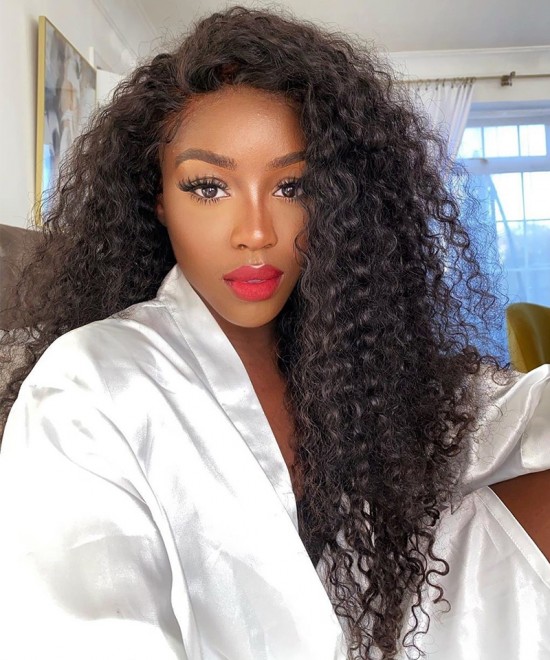 Dolago Best Deep Curly 150% Density Lace Front Wigs Virgin Brazilian Human Hair Wigs For Black Women High Quality Glueless 13X6 Lace Front Wig Pre Plucked With Baby Hair Free Shipping