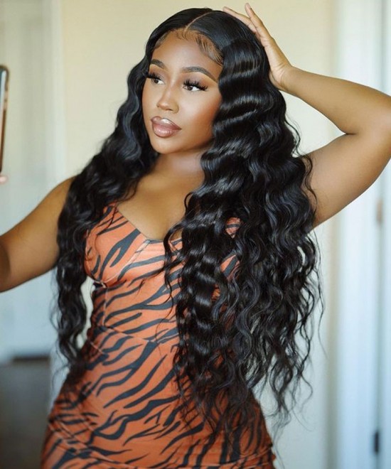 Loose Wave HD Lace Closure Human Hair Wigs For Women