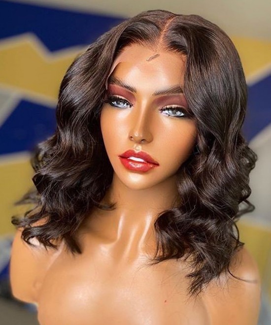 Dolago Hair Wigs Customized Style Natural Wave 13x6 Lace Front Wigs With Baby Hair Pre Plucked 150% Density 10A Virgin Brazilian Human Hair Wigs For Black Women  