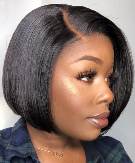 Dolago Hair Wigs Silky Straight BOB 13x6 Lace Front Wig 6inch Deep Part 150% Density Human Virgin Hair Wigs Pre Plucked With Baby Hair