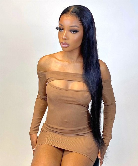 Dolago Pre Plucked Full Lace Wigs For Sale 180% Silky Straight Brazilian Full Lace Human Hair Wigs With Invisible Hairline Glueless HD Transparent Full Lace Wig Can Be Dyed Pre Bleached For Women