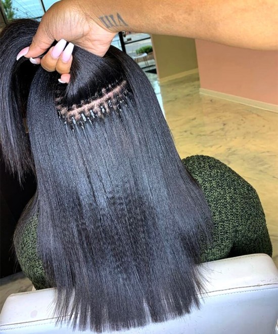 Yaki straight i tip human hair extensions for women online sales 