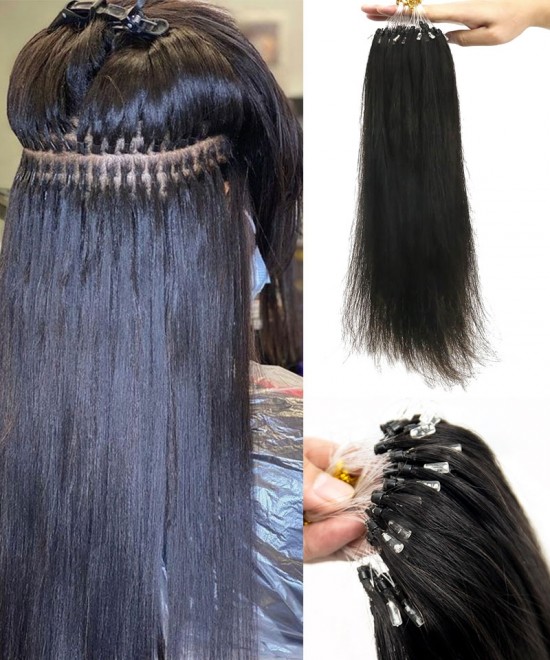 good quality straight nano ring human hair extensions for sale