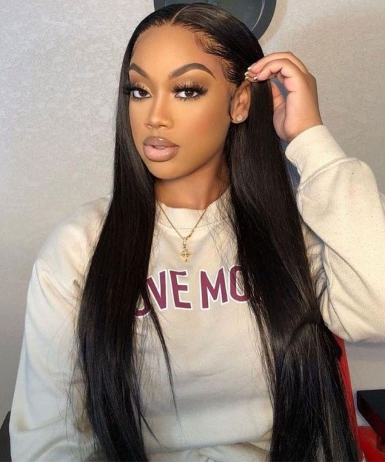 Straight Silk Base Full Lace Wigs Human Hair With Baby Hair