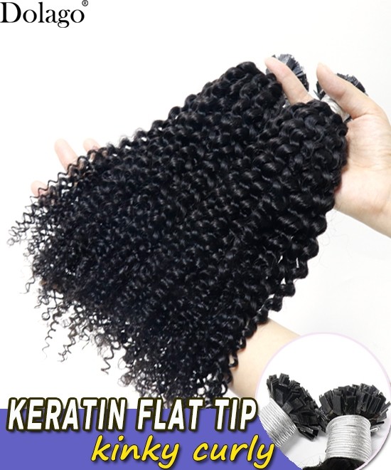 Dolago Kinky Curly I Tip Hair Extension For Women Online Sale