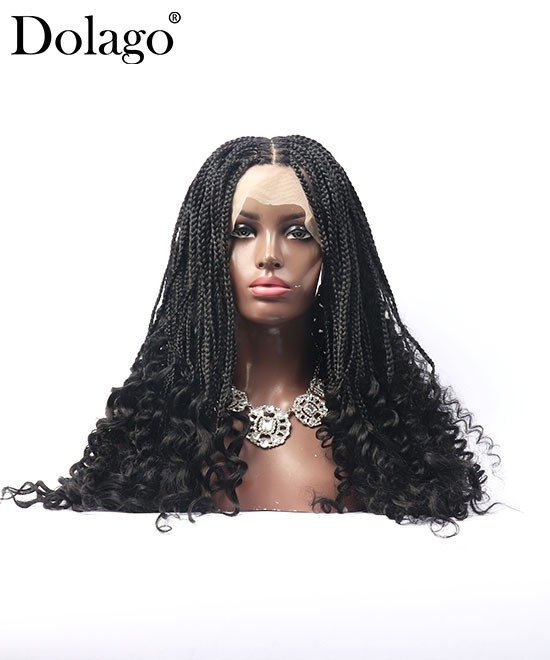 Boho Braided lace front wigs 13X6 knotless braid wigs for african