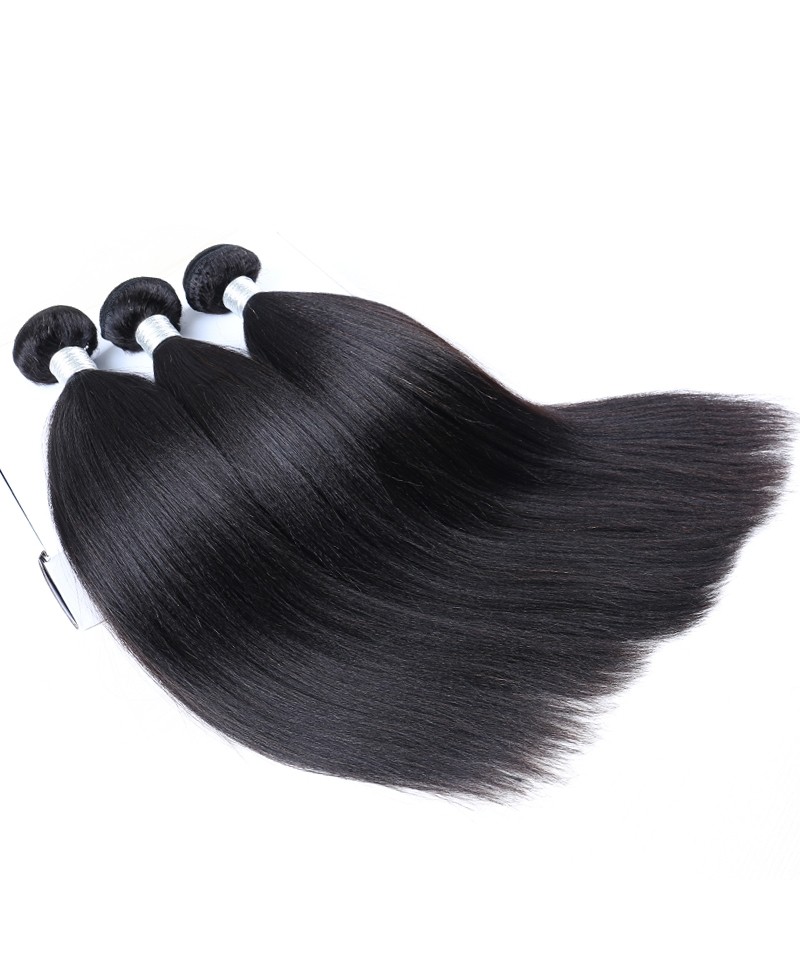 DOLAGO Brazilian Mink Virgin Hair Yaki Straight 3Pcs 100 Unprocessed