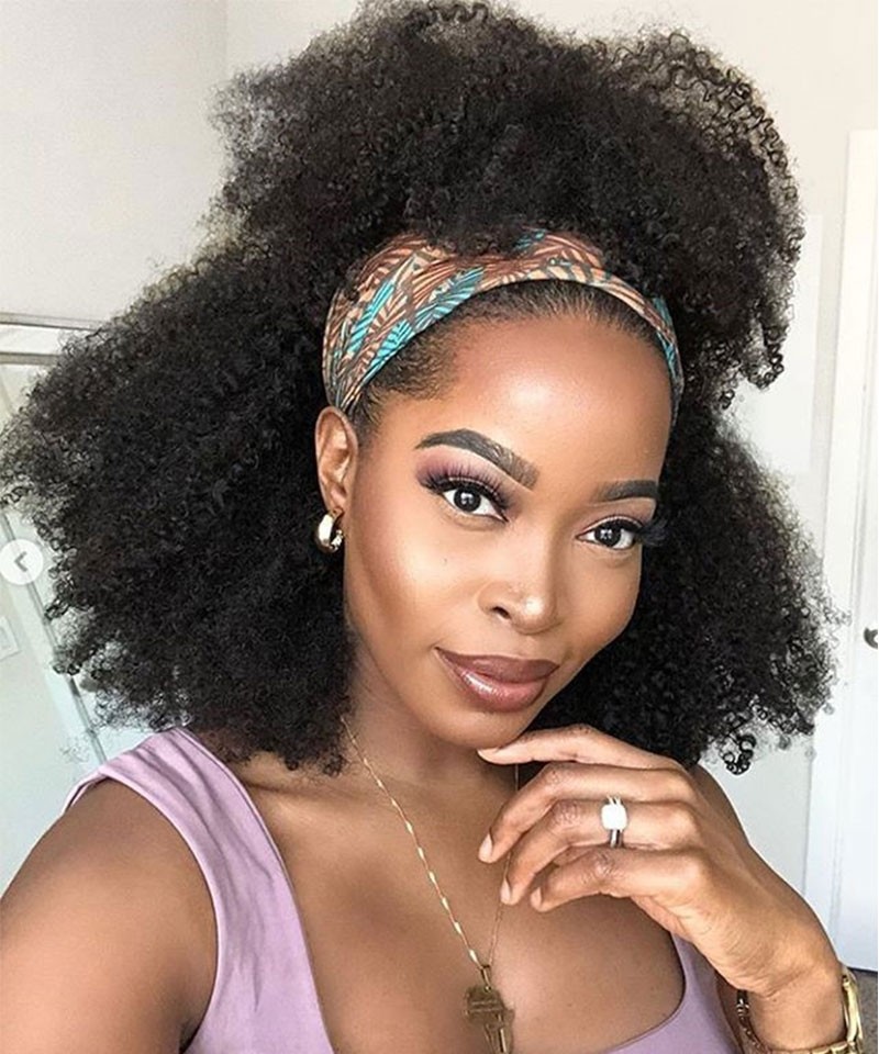 Dolago Afro Kinky Curly Human Hair Wigs With Headband Kinky Curly  Dolago Afro Kinky Curly Human Hair Wigs With Headband Kinky Curly