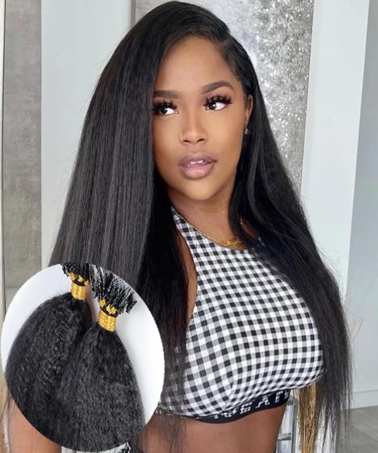 Dolago Light Yaki Straight Brazilian Micro Link Extensions For Sale