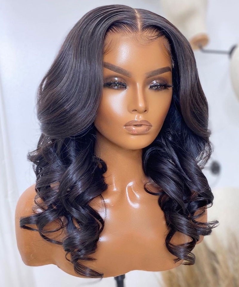 Dolago Best 2022 HD Transparent Body Wave Lace Front Wig For Black ...