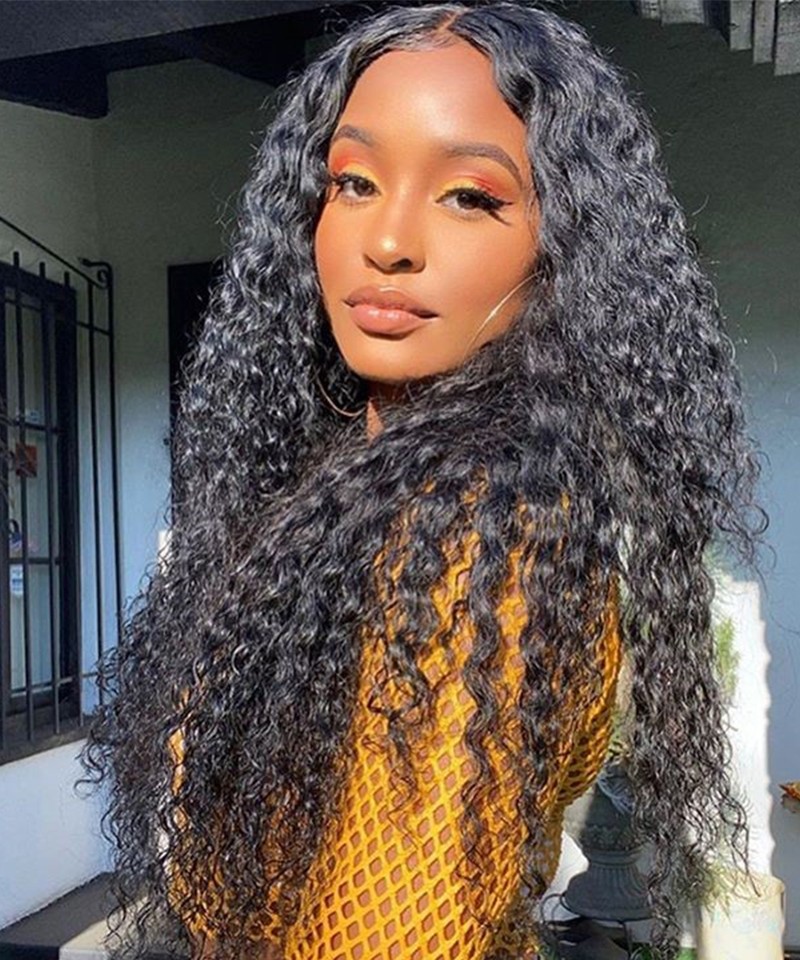 Dolago Invisible Lace HD Full Lace Wigs 150 Deep Wave Brazilian Full